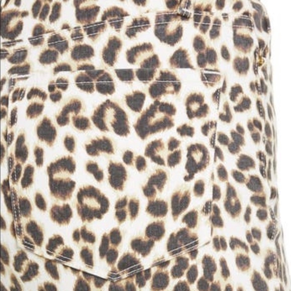 FRAME Ali Hi Rise Cigarette Leopard Print Women’s Skinny Jeans Size 27 NWT - Picture 4 of 10